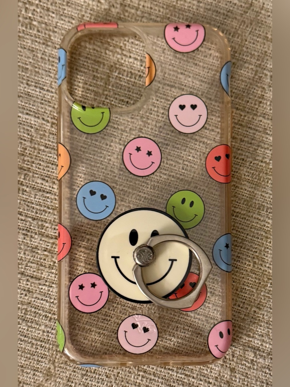 VELVET CAVIAR iPhone 13 Mini Smiles Clear Phone Case with Ring Grip